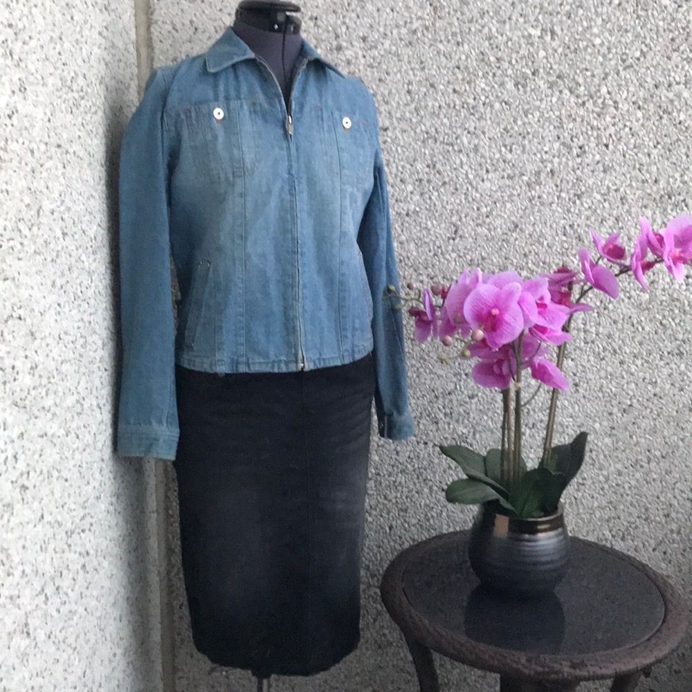 Short Ralph Lauren zip front jeans jacket SP